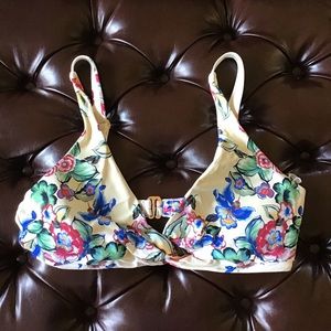 Johnny Was floral bikini top L